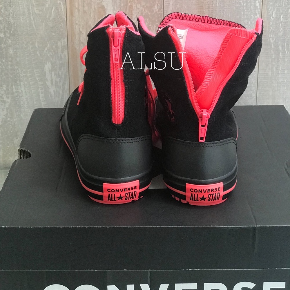 Converse Ctas HI-Rise Boot X HI Black Suede Kid’s - Picture 5 of 8
